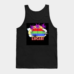 First name shirt!( Lucas)  It's a fun gift for birthday,Thanksgiving, Christmas, valentines day, father's day, mother's day, etc. Tank Top